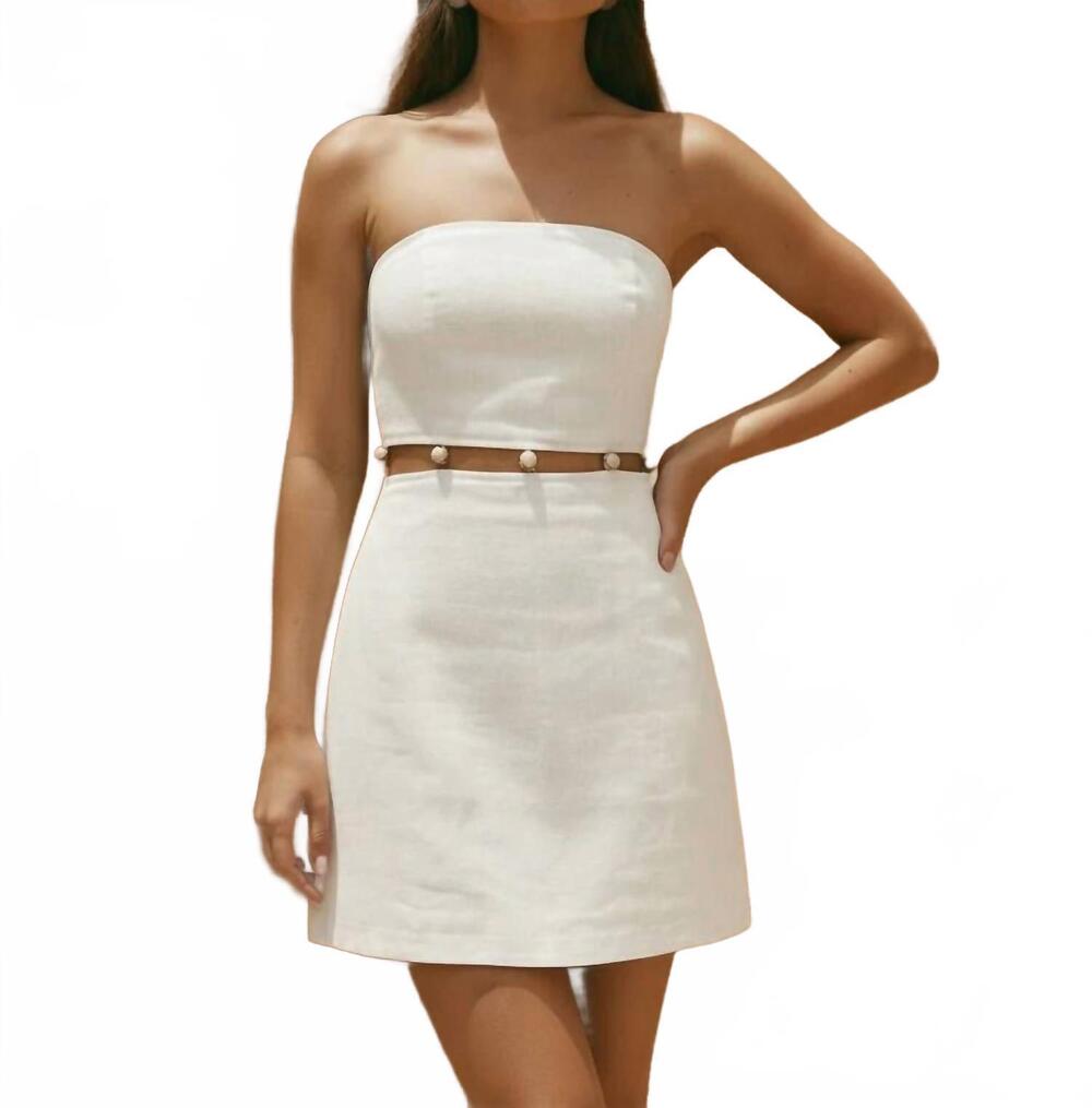 NEW LENA cove mini dress in white